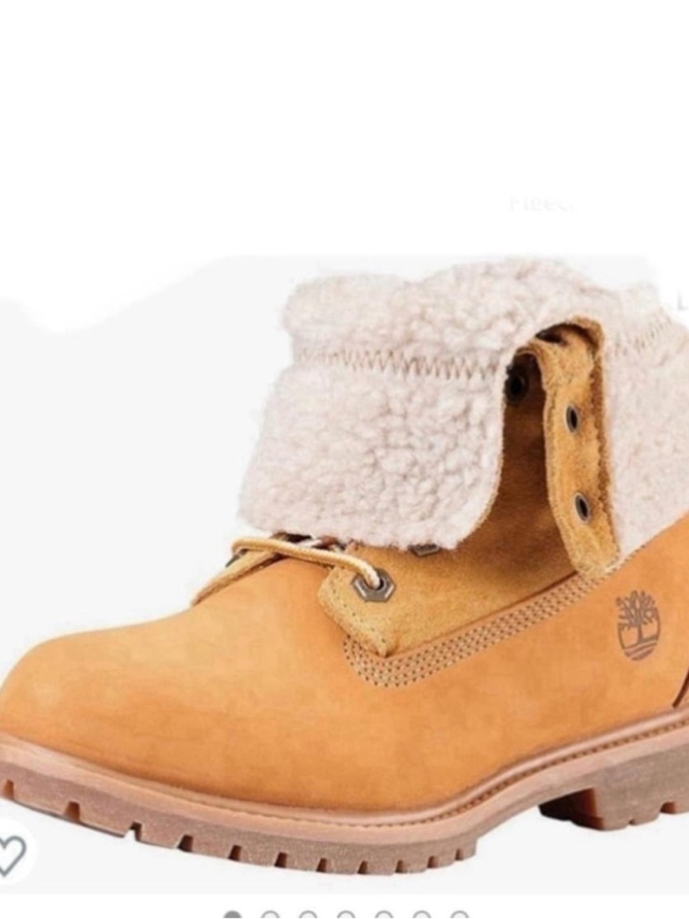 TIMBERLAND workboot fur lined fold down waterproof ankle size 6 1/2
